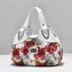 Women's Handbag Top Handle Bag PU Leather Office Daily Date Print Large Capacity Floral Print zebra Leopard White Rose
