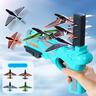 Airplane Launcher Toy Airplane Foam Plastic Plane for Children Boys Girls Bubble Catapult Beach Toys Boy Gift