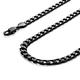 Urban-Jewelry Powerful Mens Necklace Black 316L Stainless Steel Chain 46, 54, 59, 66-cm, (6mm)