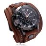 Men Quartz Watch Casual Date Genuine Leather Watch