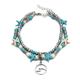 Women's Turquoise Ankle Bracelet Layered Turtle Starfish Bohemian Anklet Jewelry Lotus / Turtle / Elephant For Party Daily