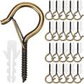 20/50 PCS Q-Hanger Screw Hooks for Outdoor String Lights Safety Buckle Design Easy Release Hanger Hooks Easy Release Outdoor Wire and Fairy Lights Christmas Light House Garage New Year Party Led Fairy Lights Safety Buckle Design