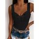 Women's Tank Top Going Out Tops Camis Concert Tops Black White Blue Plain Patchwork Lace Trims Sleeveless Party Daily Basic Sexy Sweetheart Regular S