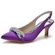 Women's Wedding Shoes Pumps Valentines Gifts Bling Bling Party Wedding Heels Bridal Shoes Bridesmaid Shoes Rhinestone Kitten Heel Slingback Heel Pointed Toe Sexy Sweet Clubwear Everyday Use Satin