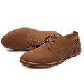 Men's Oxfords Suede Shoes Dress Shoes Comfort Shoes Classic Casual British Outdoor Daily Office Career Suede Wear Proof Lace-up Black Yellow Blue Spring Fall