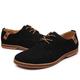 Men's Oxfords Suede Shoes Dress Shoes Comfort Shoes Classic Casual British Outdoor Daily Office Career Suede Wear Proof Lace-up Black Yellow Blue Spring Fall