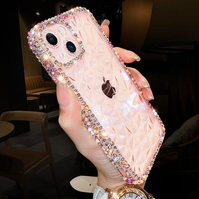 Phone Case For iPhone 16e iPhone 15 Pro Max Plus iPhone 14 13 12 11 Pro Max Plus Crystal Clear Non-Yellowing Shockproof Rhinestone Silica Gel Silicone