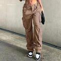 Women's parachutepants Trousers Full Length Trousers Street Casual rice white White / White S M All Seasons