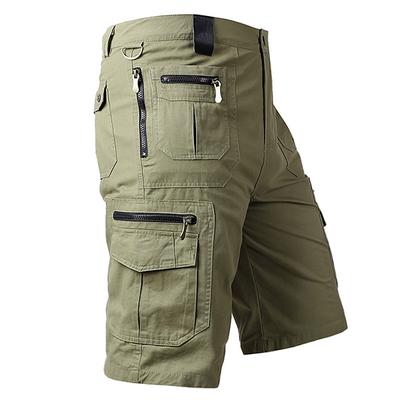 Men's Cargo Shorts Capri Pants Tactical Work Shorts Hiking Shorts Zipper Pocket Multi Pocket Straight Leg Plain Wearable Breathable Knee Length Sports Outdoor Streetwear Stylish Black Light Brown