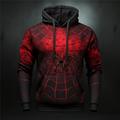 Halloween Spider: No Way Home Mens Graphic Hoodie Spiders Web Fashion Daily Basic 3D Print Pullover Sports Outdoor Holiday Vacation Hoodies #1 #2 #3 Hooded Front Pocket Spider Red Cotton
