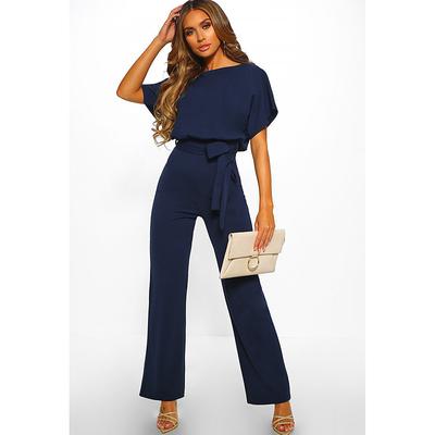 Jumpsuits Elegant Dress Wedding Guest Engagement Floor Length Short Sleeve Boat Neck with Strappy dress to impress 2025