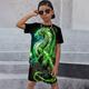 Boys 3D Graphic Animal Dragon T-shirt Shorts T-shirtSet Clothing Set Short Sleeve 3D prints Summer Spring Active Sports Fashion Polyester Kids 3-13 Years Outdoor Street Vacation Regular Fit