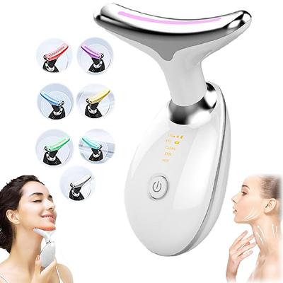 EMS Thermal Neck Lifting And Tighten Massager Electric Microcurrent Smooth Wrinkle Tool LED Photon Face Beauty Device Perfect Birthday Gift For Mother Girls Women