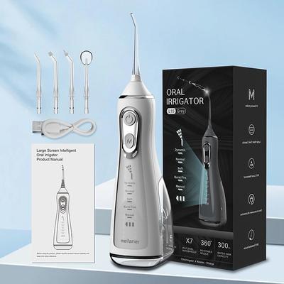 Cordless Water Dental Flosser for Teeth - Portable and Rechargeable 300ML Oral Irrigator with 5 Modes IPX7 Waterproof Powerful Battery Life Water Dental Picks for Travel Home Use