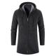 Men's Sweater Cardigan Sweater Sweater Hoodie Zip Sweater Sweater Jacket Ribbed Knit Tunic Knitted Solid Color Hooded Basic Stylish Outdoor Daily Clothing Apparel Winter Fall Black Wine M L XL