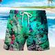 Men's Board Shorts Swim Shorts Swim Trunks Summer Shorts Beach Shorts Drawstring with Mesh lining Elastic Waist Graphic Fish Ocean Breathable Quick Dry Short Holiday Beach Boho Hawaiian 1 2