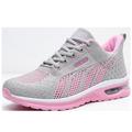 Women's Sneakers Running Shoes Athletic Non-slip Air Cushion Cushioning Breathable Lightweight Soft Running Jogging Rubber Knit Summer Spring Pink Black White Black Red Grey