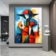 Hand Painted Wall Art City Femme painting abstract women painting Contemporary art oil painting Modern Woman Painting Contemporary art Home Decoration ready to hang or canvas
