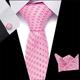 Men's Vintage Ties Floral Light Pink Black Pink 2024