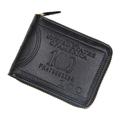 Men's Dollar Bill Wallet Vintage Black Brown Leather Credit Card Photo Holder Coin Purse