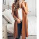 Women's Cardigan Knitted Solid Color Basic Casual Sleeveless Regular Fit Cardigans Open Front Spring Summer Red Wine Dark Blue Orange / Going out