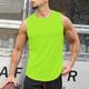 Men's Running Tank Top Workout Tank Sleeveless Top Athletic Athleisure Spandex Breathable Soft Quick Dry Fitness Gym Workout Running Sportswear Activewear Solid Colored Black White Army Green