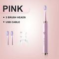 Electric Toothbrushes For Adults, USB Rechargeable Toothbrush With Timer, Whitening Toothbrush With 3 Brush Heads