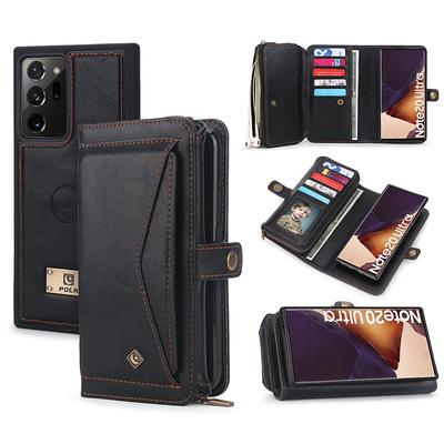 Phone Case For Samsung Galaxy S24 S23 S22 S21 S20 Plus Ultra S10 Plus Note 20 Ultra Wallet Case Flip Full Body Protective Kickstand Solid Colored PU Leather