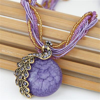 Women's necklace Ethnic Style Street Gem Necklaces