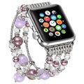 Watch Band for Apple Watch Sreies 8 7 6 5 4 3 2 1 SE Ultra 49mm 45mm 44mm 42mm 41mm 40mm 38mm Stainless Steel Beads Replacement Strap Women Beaded Jewelry Bracelet Wristband