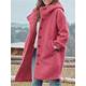 Women's Winter Coat Teddy Coat Street Daily Wear Vacation Fall Winter Short Coat Regular Fit Warm Breathable Stylish Casual Street Style Jacket Long Sleeve Plain with Pockets Black Royal Blue Fuchsia