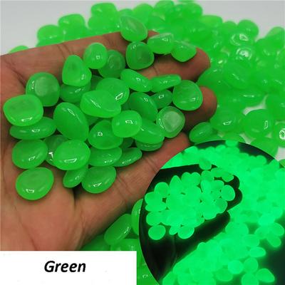 500 Pcs Glow in the Dark Garden Pebbles For Sidewalk Garden Terrace Lawn Garden Patio Fish Tank Aquarium Decoration Glow Stone