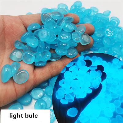 500 Pcs Glow in the Dark Garden Pebbles For Sidewalk Garden Terrace Lawn Garden Patio Fish Tank Aquarium Decoration Glow Stone