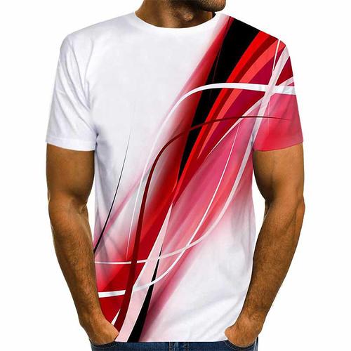 Men's Graphic Shirt T Shirt Short Sleeve T shirt 3D Print Round Neck Shirt Streetwear Daily Going out Yellow Red Blue Clothing Apparel Normal S M L XL XXL 3XL 4XL