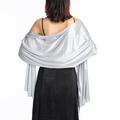 Women's Women's Shawls Wraps Party Special Occasion Party Evening Silver White Blue Scarf Pure Color / Fall / Winter / Spring / Summer / Polyester