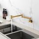 Kitchen Faucet,Wall Mounted Pot Filler Two Handles One Hole Contemporary Kitchen Taps