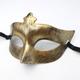 Halloween Ball Party Mask Retro Prince Flat Head Mask Antique Bronze Half Face Mask Black Decorative Men's and Women's
