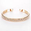 1pcs Classic Heart Luxury Rhinestone Shiny Bracelet Jewelry Rose Gold For Wedding Party Evening Gift Birthday Festival