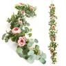 175CM Flower Garland Fake Peony Vine Artificial Flowers Hanging Peony IVY Garland for Room Wall Decor Hanging Baskets Wedding Arch Garden Background Decor