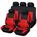 5 Seats Car Seat Cover Fully Surrounded StarFire Cloth Car Seat Cover 95% Universal Car Interior Washable Breathable Comfortable Car Seat Cover Black Gray Red Beige Blue Orange