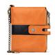 Men's 100% Cowhide Leather Zipper Wallet RFID Blocking ID Card Holder Coin Purse