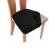 2 Pcs Dining Chair Seat Cover White Stretch Chair Slipcover Black Grey Soft Solid Color Durable Washable Furniture Protector For Dining Room Party