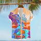 It's 5 O'clock Somewhere Parrot Men's Resort Hawaiian 3D Printed Shirt Button Up Short Sleeve Summer Beach Shirt Vacation Daily Wear S TO 3XL
