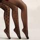 3 Pairs Women's PantyHose Wedding Work Heart Polyester Sexy Lolita Elastic Leg Shaping Pantyhose