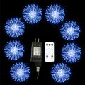 8pcs Firework Lights Christmas Decorations Starburst Total 800LEDs Copper Wire Fairy Twinkle Lights Plug in String Lights Remote Control 8 Modes Waterproof Starburst Lights for Christmas Birthday Bedroom Corridor Patio Wedding