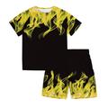 Boys 3D Graphic T-shirt Shorts Clothing Set Short Sleeve Summer Spring Sports Fashion Cool Polyester Kids 3-13 Years Outdoor Street Sports Regular Fit