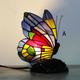 Butterfly Stained Glass Table Lamp Retro Style Table Lamp Night Light Perfect for House Warming Gift