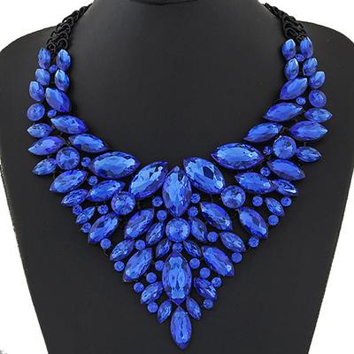 1PC Statement Necklace Crystal Necklace For Women's Wedding Party Evening Alloy Retro Alphabet Shape Precious