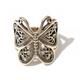 Women's Rings Filigree Butterfly Jewelry Fashion All-Match Opening Adjustable Ring (Silver) Retro Carved Big Trendy Wrap-Around Butterfly Rings Jewelry