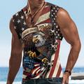 These Colors Do N'T Run Patriotic Mens 3D Shirt For 4Th Of July Red White And Blue Summer Cotton Men'S Undershirt Sleeveless Graphic Prints Eagle National Flag Neck 3D Street Daily Clothing